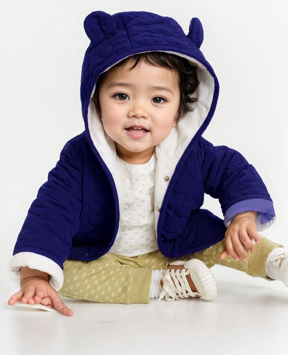 NWT First Impressions Baby Boy Hooded Fleece Lined Jacket Navy Blue 24M
